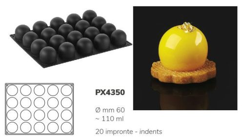 PX4350 Szilikon forma 60mm 20db/forma 110ml Sphere