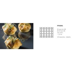 FF4301 Szilikon forma FORMASIL  kerek 20db/f. 22ml  30x40cm