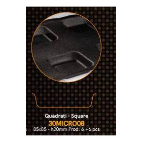 30MICRO08 Szilikon forma perforált kocka 85x85x20mm 30x40cm