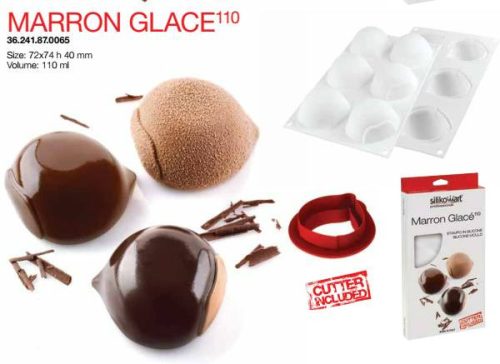 MARRON GLACÉ 110 Szilikon desszert forma 72x74x40mm 110ml SF241