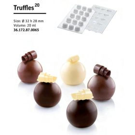 TRUFFLES 20 Szilikon forma fehér 32x28mm SF172