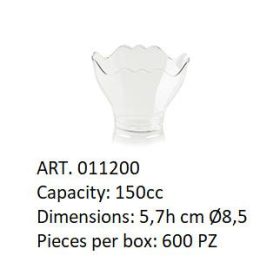 Desszert pohár átlátszó PREGO 150ml 50db/# 011200