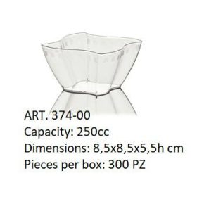 Desszert pohár átlátszó 250 ml ELIKA 50db/cs  374-00