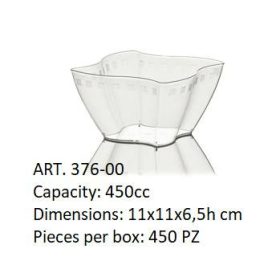 Desszert pohár átlátszó 450 ml ELIKA 450db/#  376-00