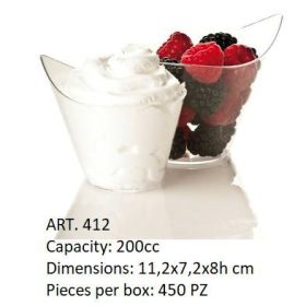 Desszert pohár átlátszó 200ml GOCCIA 450db/#  412
