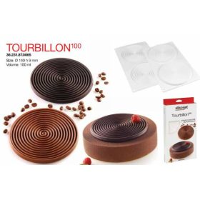 TOURBILLON100 Szilikon forma 140x9mm 100ml 2db/forma TRB03