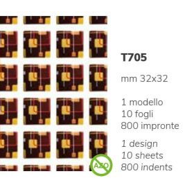 T705 Csokoládé sablon négyszög 800db