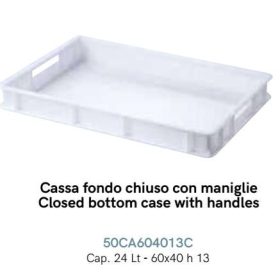 50CA604013C Tárolóláda zárt fehér 60x40x13cm