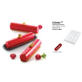 CYLINDRE75  Szilikon forma szett fehér 126x27x27mm SF247