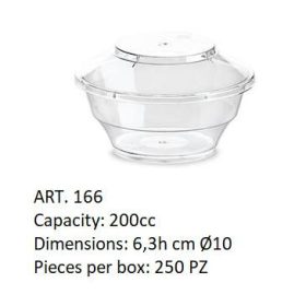   Desszert pohár és tető átlátszó 200ml PRIMULA 50db/cs  166