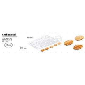   CHABLON OVAL Csokoládé sablon szilikon 2db/szett 297x210mm  24x34cm