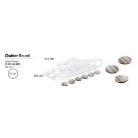   CHABLON ROUND Csokoládé sablon szilikon 2db/szett 297x210mm  30mm