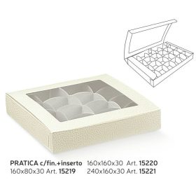 115219 Bonbon doboz PRATICA pelle bianco