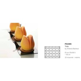 PX4365 Szilikon forma 30x40cm 55x56cm 20db/forma 90ml Tulip