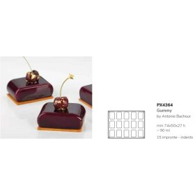   PX4364 Szilikon forma 30x40cm 74x50x27mm 15db/forma 90ml Gummy