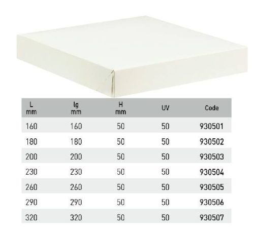 Süteményes doboz 180x180x50mm 50db/cs 930502