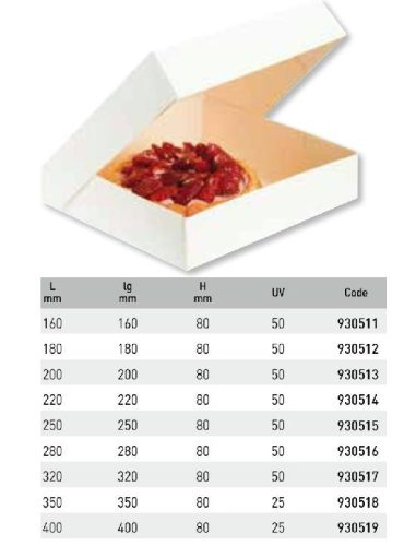 Süteményes doboz 200x200x80mm 50db/cs 930513