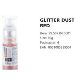 GLITTER Festékpor pumpás PIROS pearl 10gr