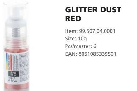 GLITTER Festékpor pumpás PIROS pearl 10gr