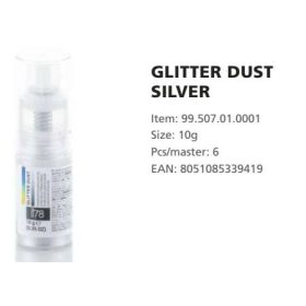 GLITTER Festékpor pumpás EZÜST pearl 10gr