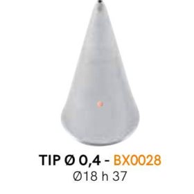 BX0028 Csővég 0,4mm