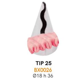 BX0026 Csővég 25mm