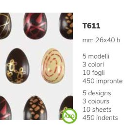 T611 Csokoládé sablon húsvéti tojás