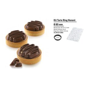   KIT TARTE RING HONORE Sütő forma szett 80mm 6db/cs sütő+szilikon forma SF294