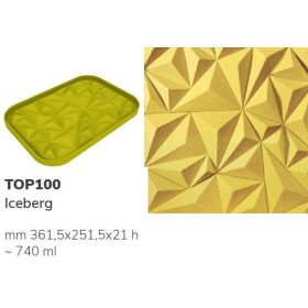   TOP100 Fagylat mintázó szilikon  ICEBERG 361,5x251,5x21mm 740ml