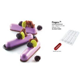 FINGERS75 Szilikon forma fehér 130x27x27mm SF248