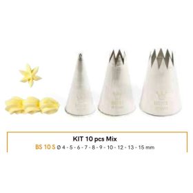 BS10 S Csővég készlet csillag 10db-os