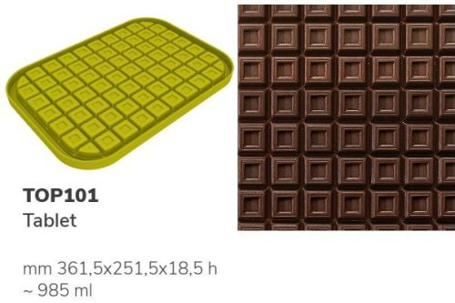 TOP101 Fagylat mintázó szilikon  TABLET 361,5x251,5x18,5mm 985ml