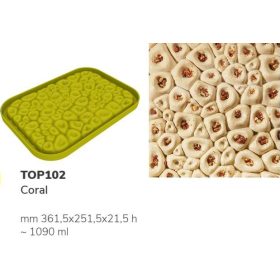   TOP102 Fagylat mintázó szilikon  CORAL 361,5x251,5x21,5mm 1090ml