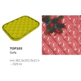   TOP103 Fagylat mintázó szilikon  SOFA 361,5x251,5x21mm 929ml