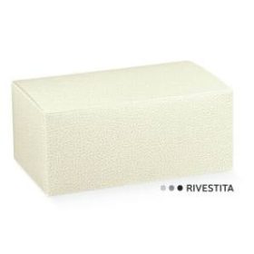 14539  Díszdoboz  pelle bianco RIVESTITA 100X70X45mm