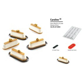 CAROLINE30  Szilikon forma szett fehér 82x23x21mm