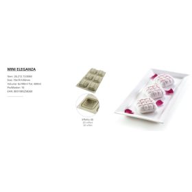 MINI ELEGANZA Szilikon forma  70x70x30mm 6x101ml