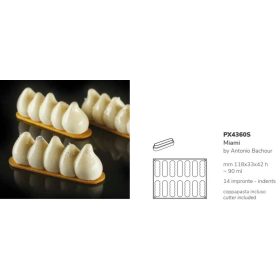   PX4360 Szilikon forma 30x40cm 118x33x42mm 14db/forma 90ml Miami