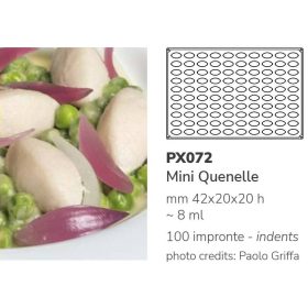 PX072 Szilikon forma 42x20x20mm 100db/f mini Quenelle