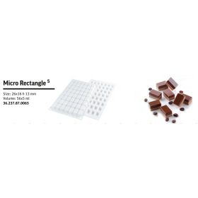 MICRO RECTANGLE5 Szilikon desszert forma 26x16x13mm SF237