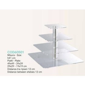 COD60501 Tortaállvány 4 em. átlátszó