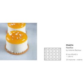 PX4374 Szilikon forma 30x40cm 20db/forma 106ml Nautilus