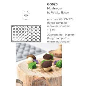 GG025S Szilikon forma gasztro gomba/MUSHROOM
