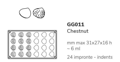 GG011S Szilikon forma gasztro gesztenye/CHESTNUT