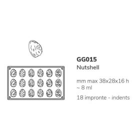GG015S Szilikon forma gasztro dióhéj/NUTSHELL
