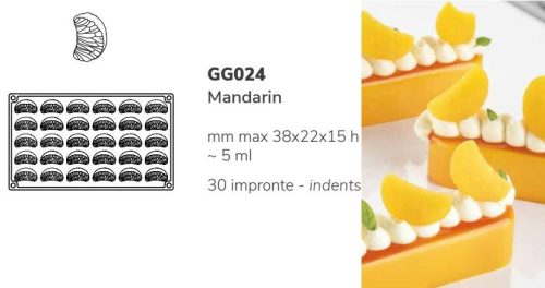 GG024S Szilikon forma gasztro MANDARIN