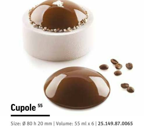 CUPOLE55 Szilikon forma fehér 80x20mm 55ml