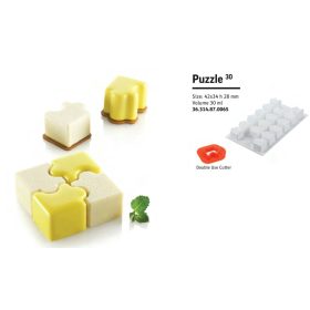 PUZZLE 30 Szilikon forma fehér42X34x28mm SF314