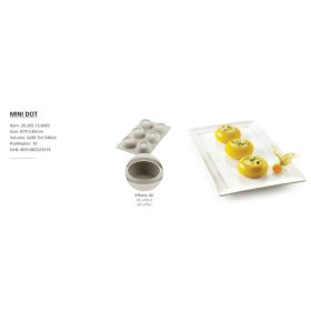 MINI DOT Szilikon forma fehér 70x30mm 6db/forma 90ml
