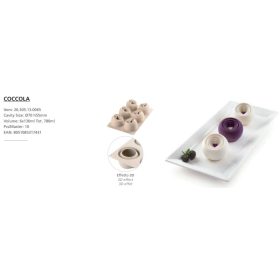COCCOLA Szilikon forma fehér 70X55mm 6db/forma SF305